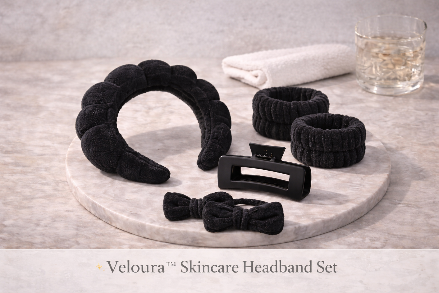 Veloura™ | Skincare Headband Set (5pcs)