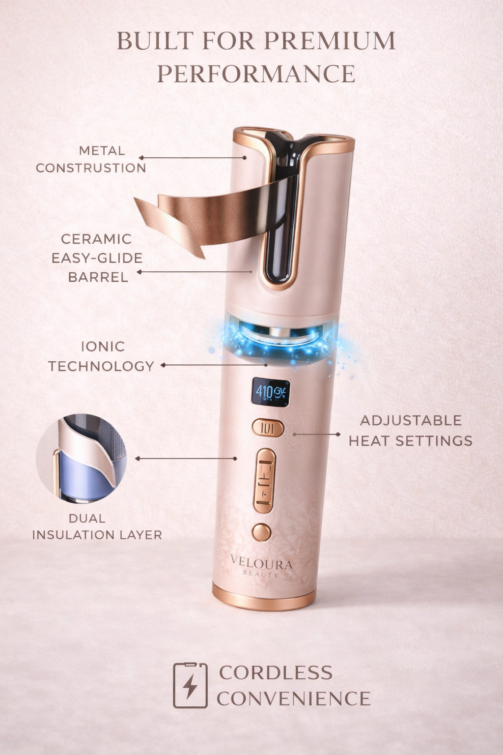 Veloura™ | Cordless Auto Curler