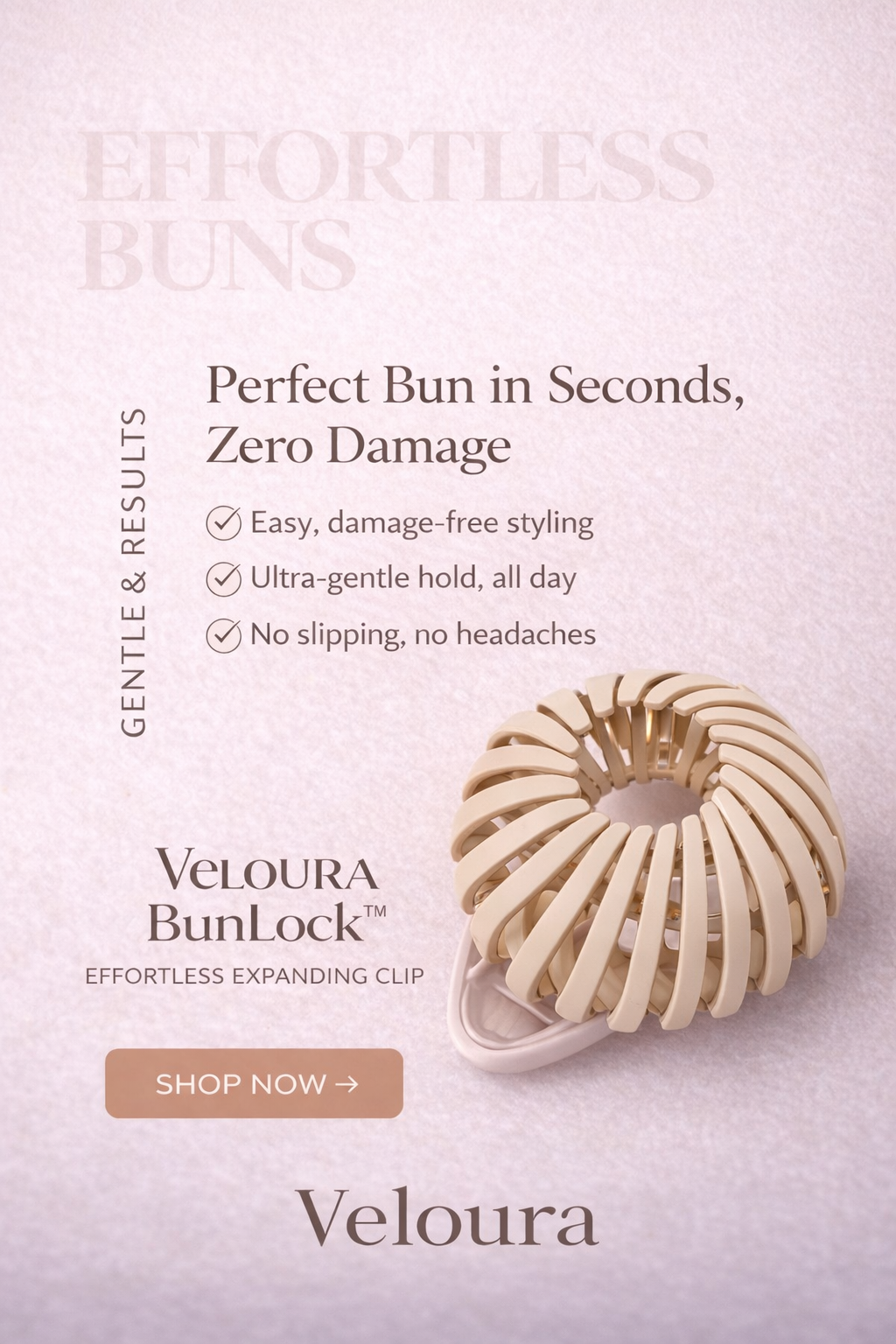 Veloura BunLock™ | Effortless Expanding Hair Clip