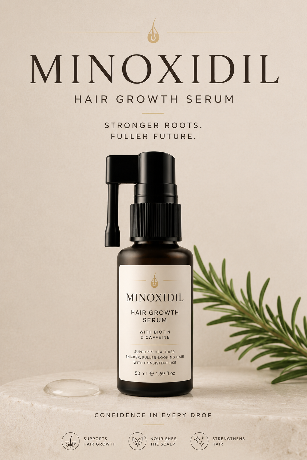 Veloura™ 5% Minoxidil Hair Growth Serum
