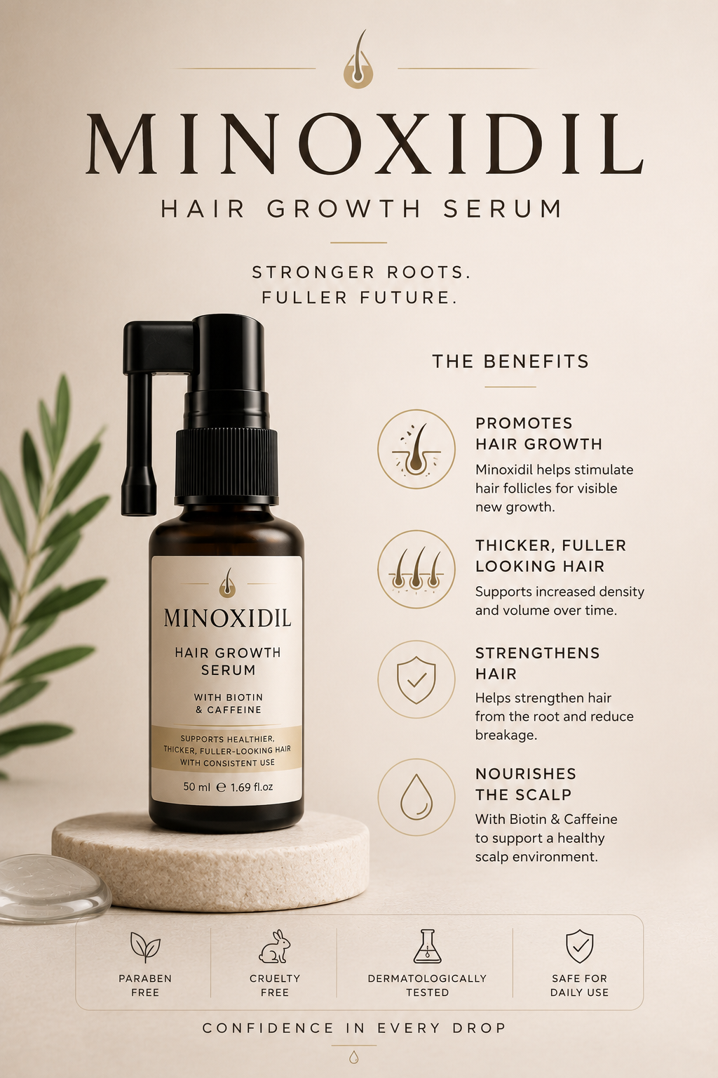 Veloura™ 5% Minoxidil Hair Growth Serum
