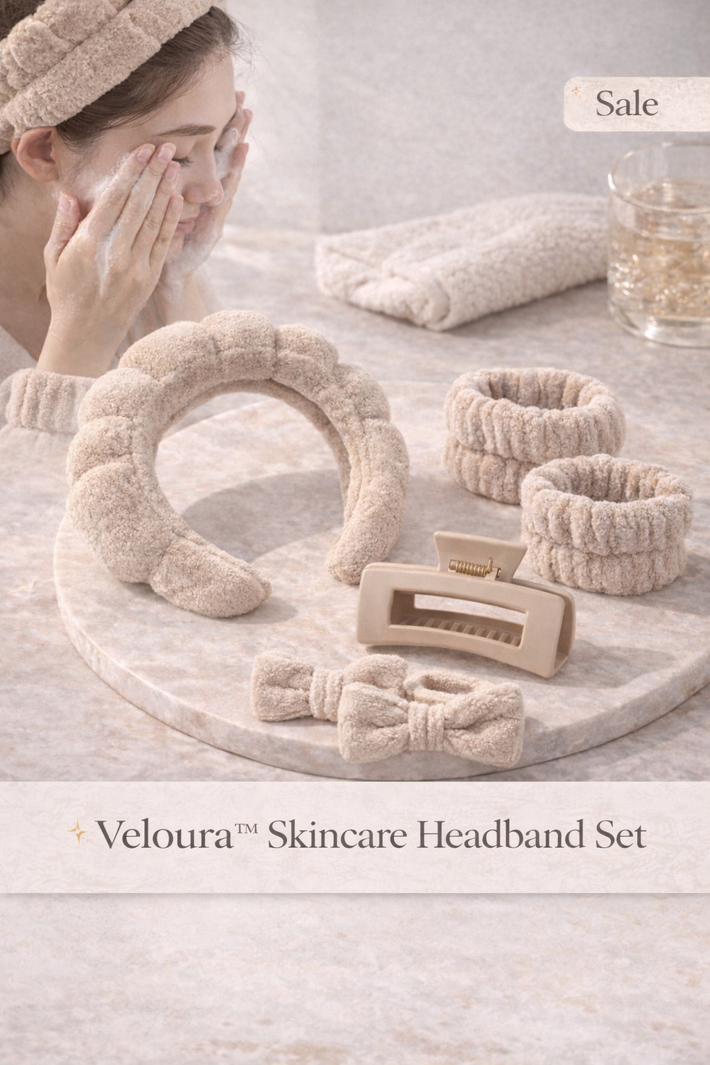 Veloura™ | Skincare Headband Set (5pcs)
