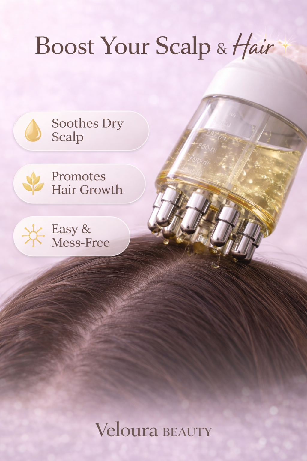 Veloura™ | Mini Scalp Oil Applicator